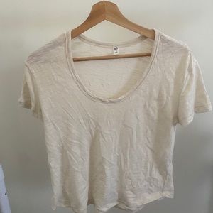 BP crop, scoop neck tee